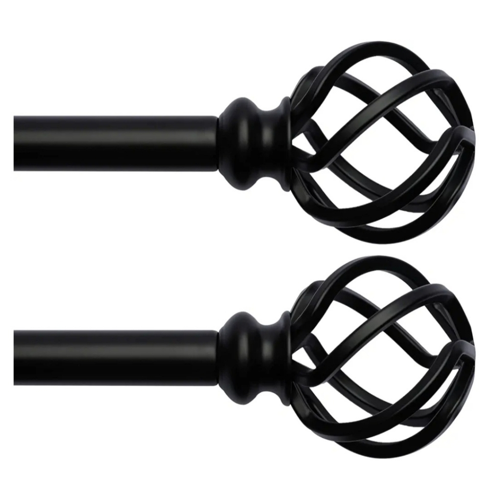 2 Pack Decorative Window Curtain Rod with Brackets 28-48 ,48-84